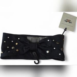 Harley-Davidson Black Cotton Studded Bow Headband